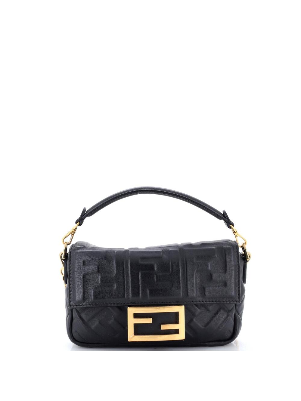 Fendi Baguette Nm Bag Zucca Embossed #345408F23B